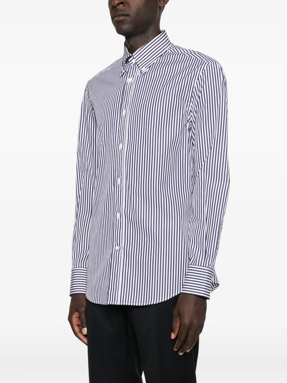 Brunello Cucinelli Gestreept overhemd Blauw