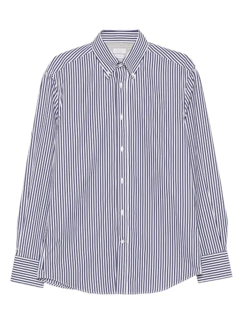 Brunello Cucinelli Camisa mangas longas com listras