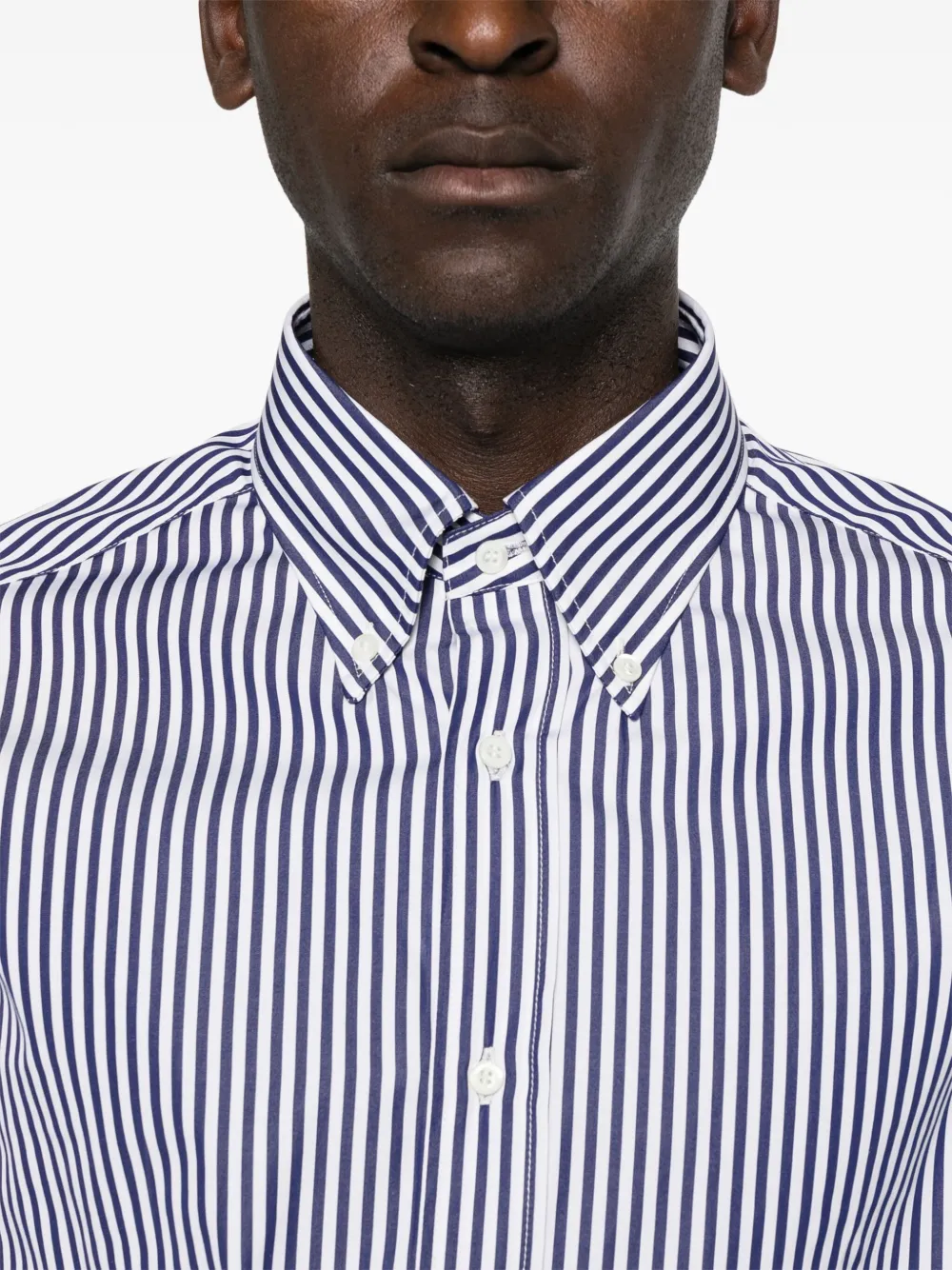 Brunello Cucinelli Gestreept overhemd Blauw