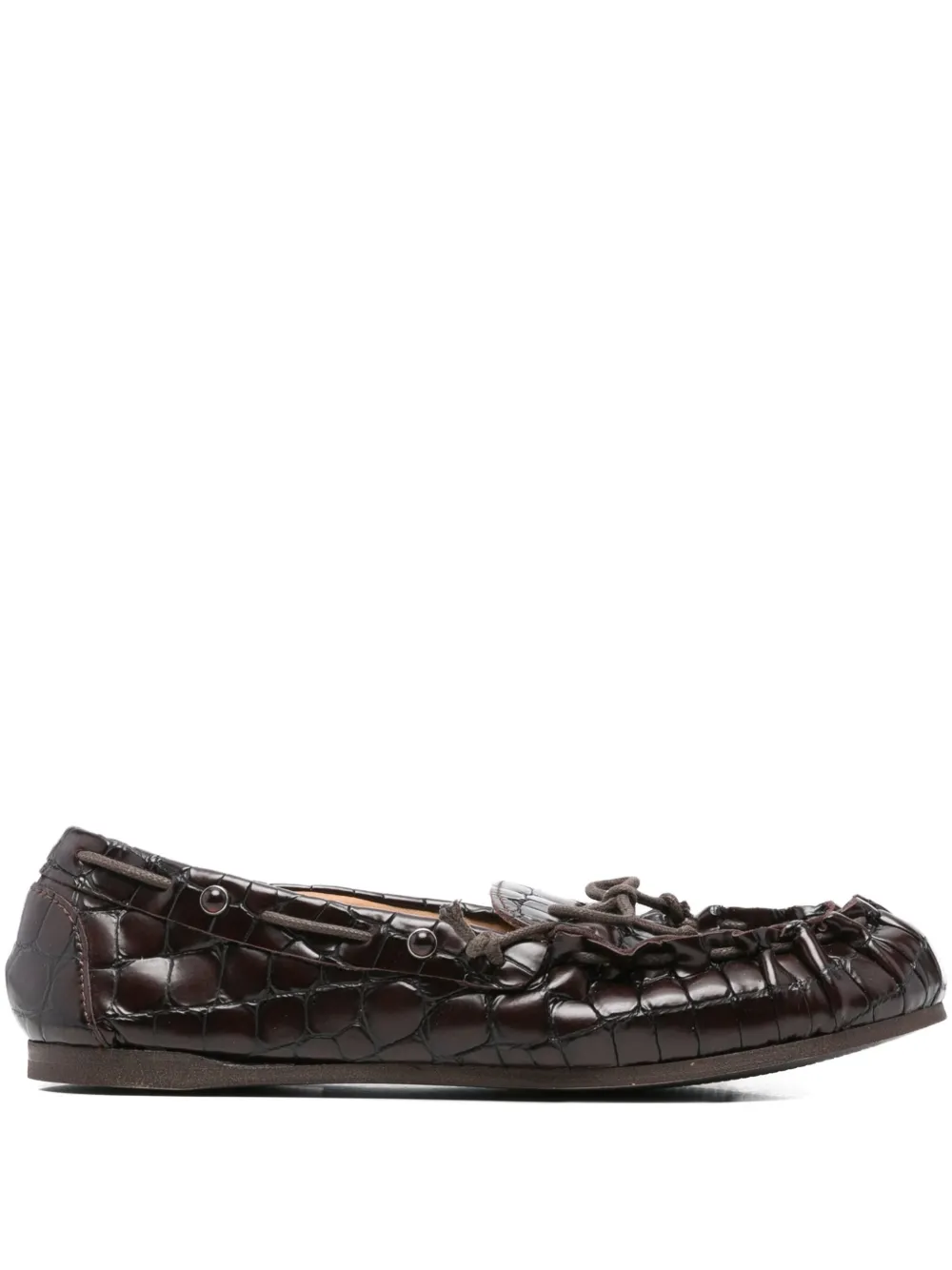 P.a.r.o.s.h Embossed Leather Loafers In Brown