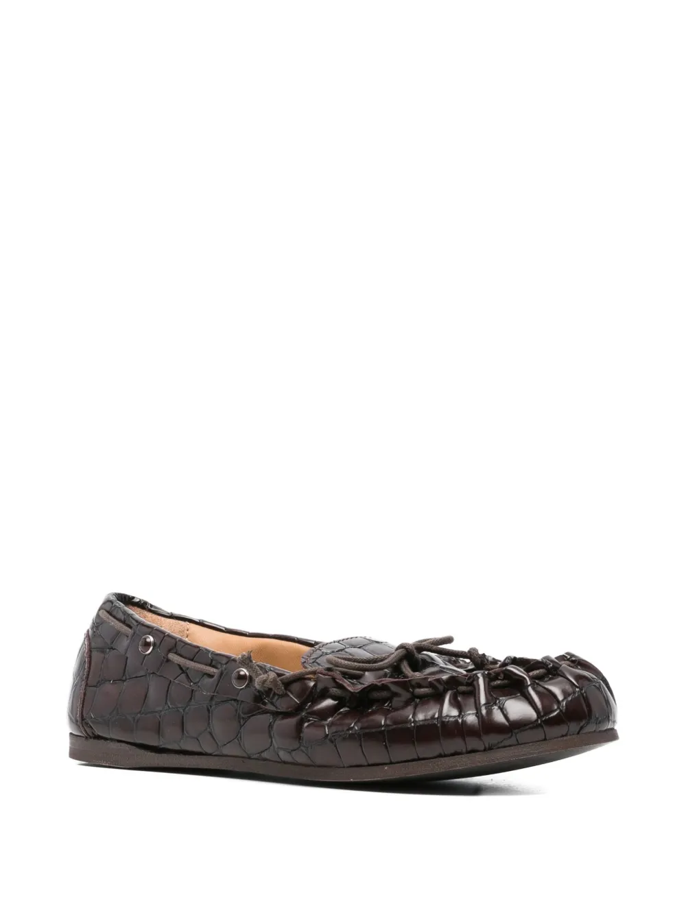 P.A.R.O.S.H. embossed leather loafers - Bruin