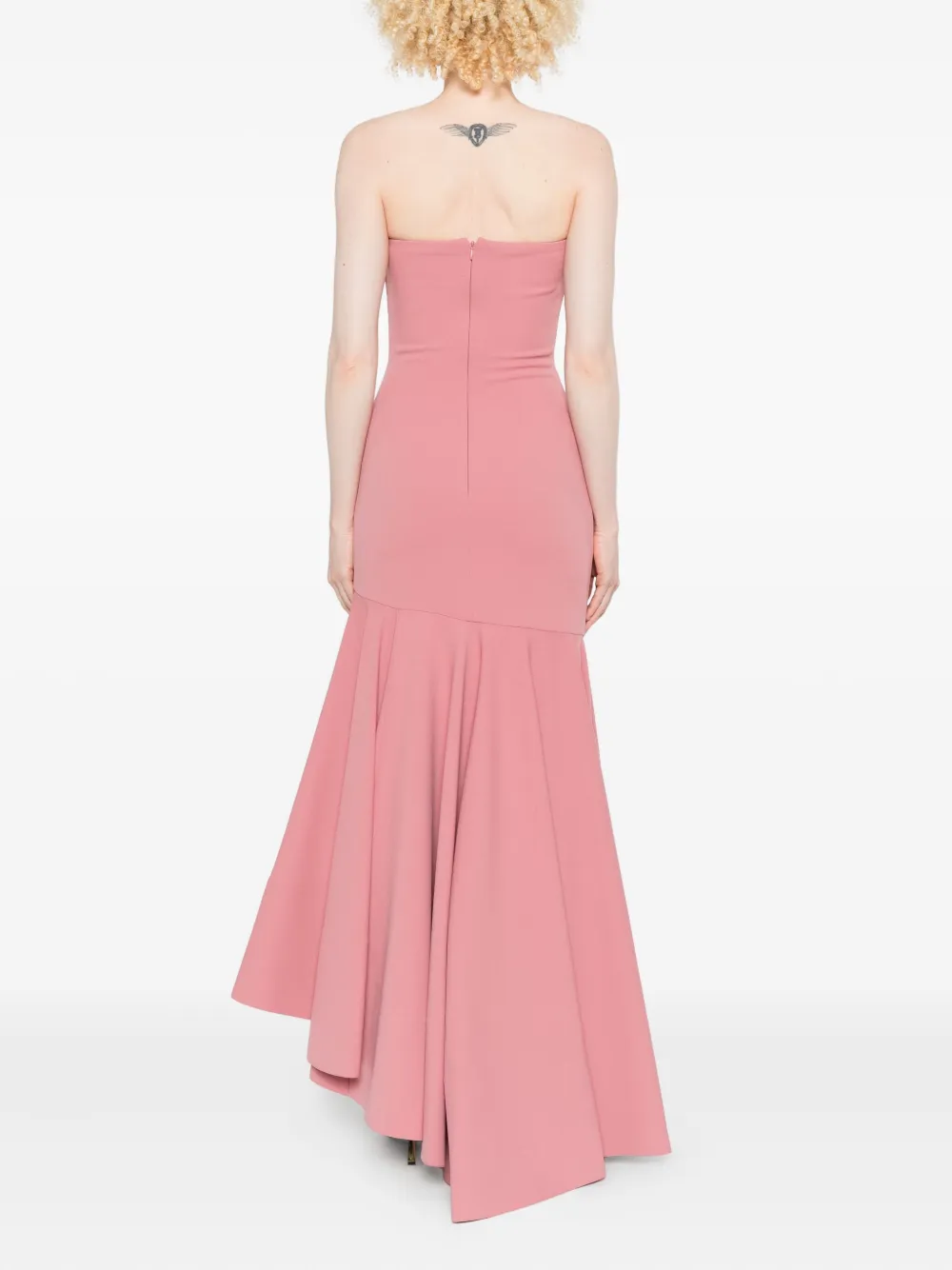 Solace London Asymmetrische jurk met ruches Roze