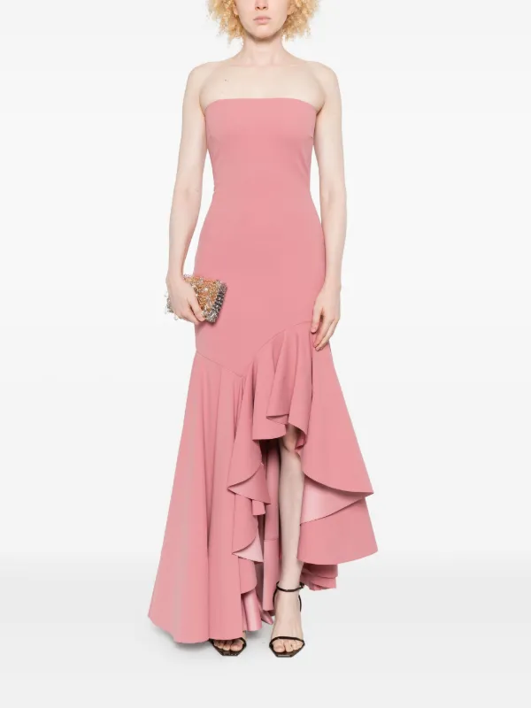 Solace London Ruffled Asymmetric Dress | Pink | FARFETCH KW Solace London Ruffled Asymmetric Dress | Pink | FARFETCH KW
