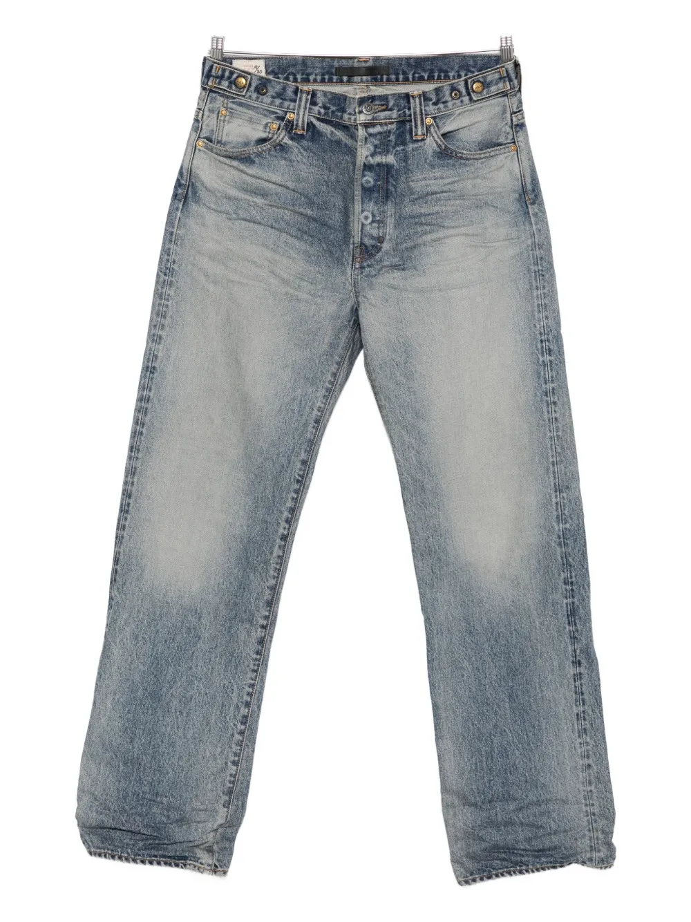 Mastercraft Union Faded-effect Five-pocket Jeans In Gray