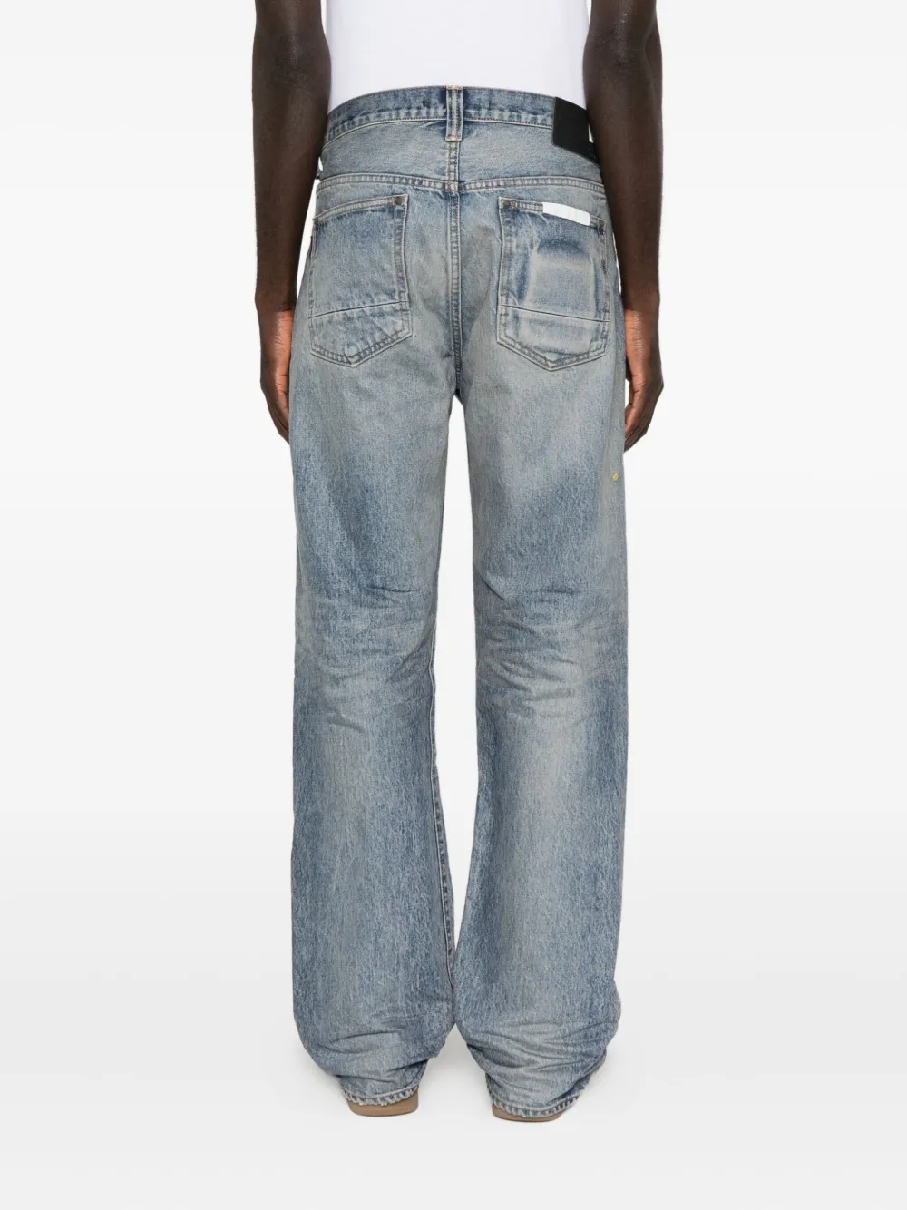 Mastercraft Union Faded-effect Five-pocket Jeans In Gray
