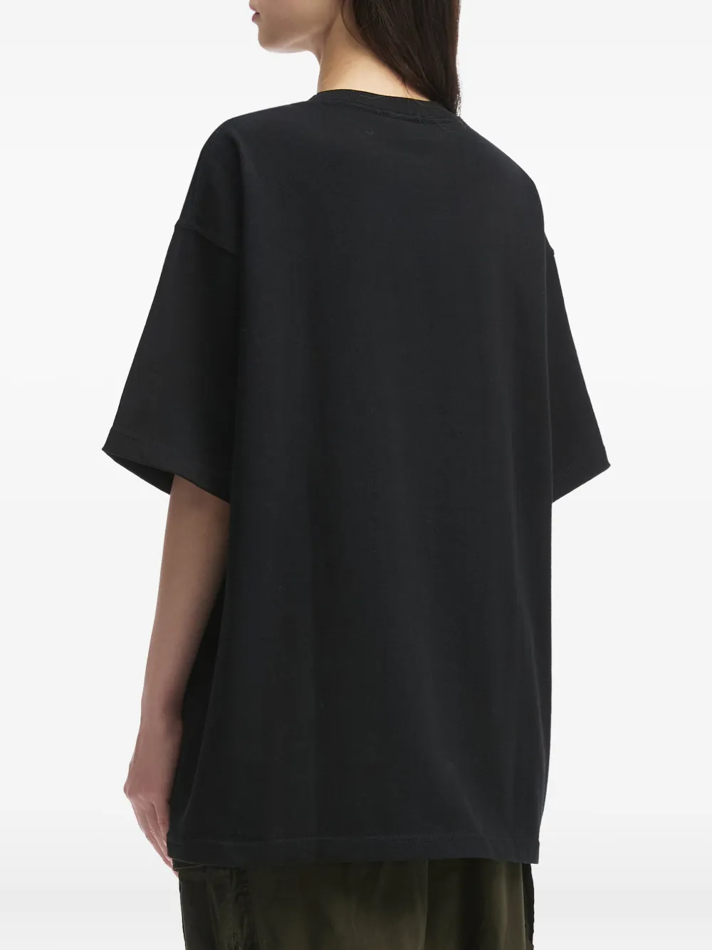 Y's Katoenen T-shirt met grafische print Zwart