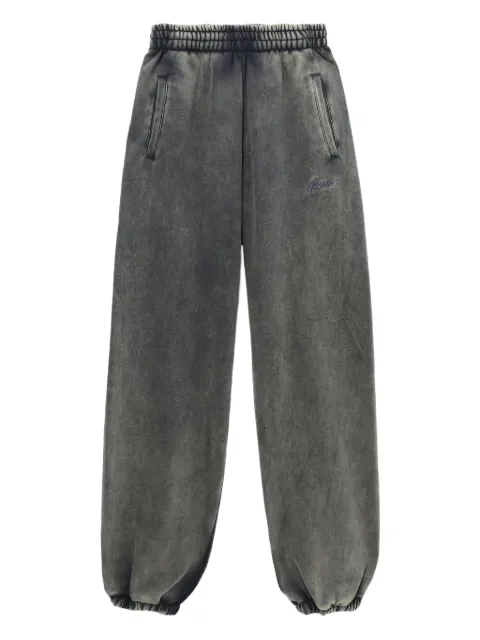 We11done elasticated-cuff logo trousers