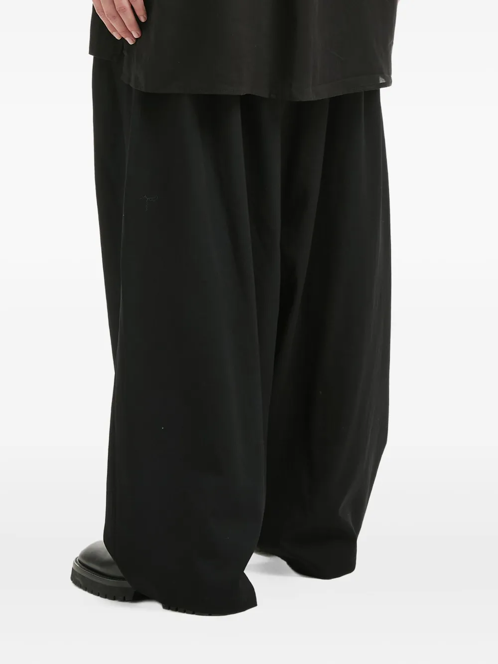 Yohji Yamamoto Wollen plooibroek Zwart