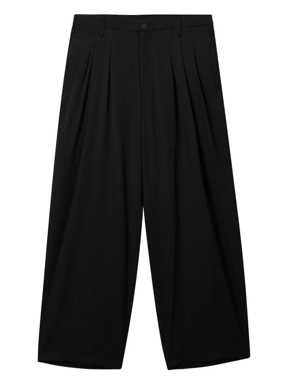 Yohji Yamamoto pleated wool trousers | Black | Image 1