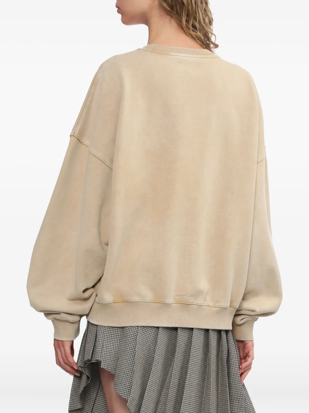 We11 Done Embroidered Cotton Sweatshirt In Neutral