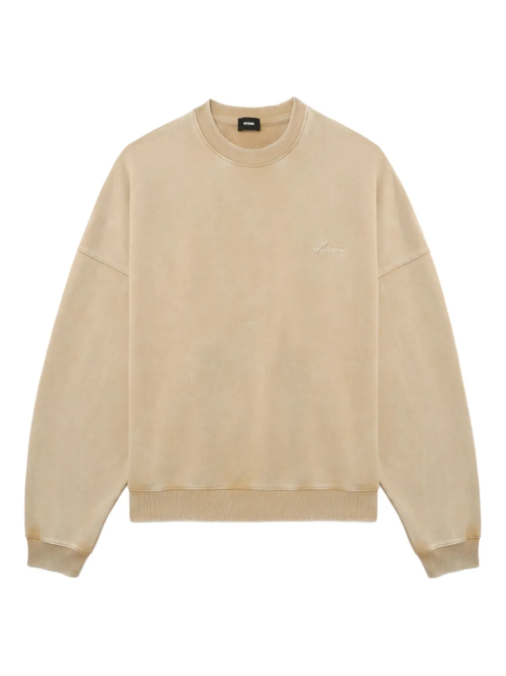 We11 Done Embroidered Cotton Sweatshirt In Neutral