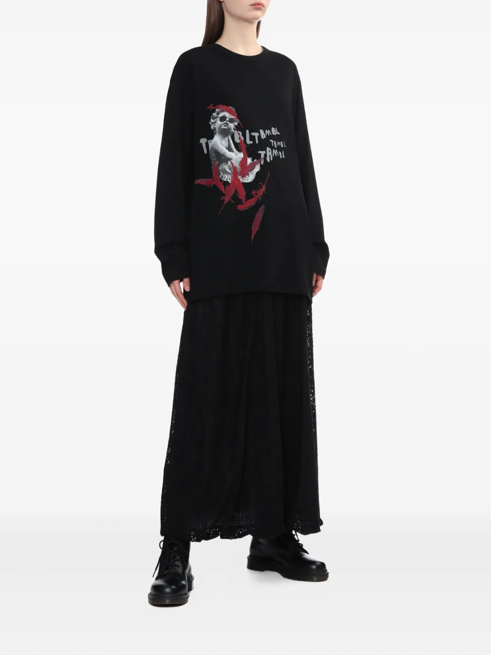 Y's cherub-print long-sleeve T-shirt | T-Shirts & Jersey Shirts | Image 2
