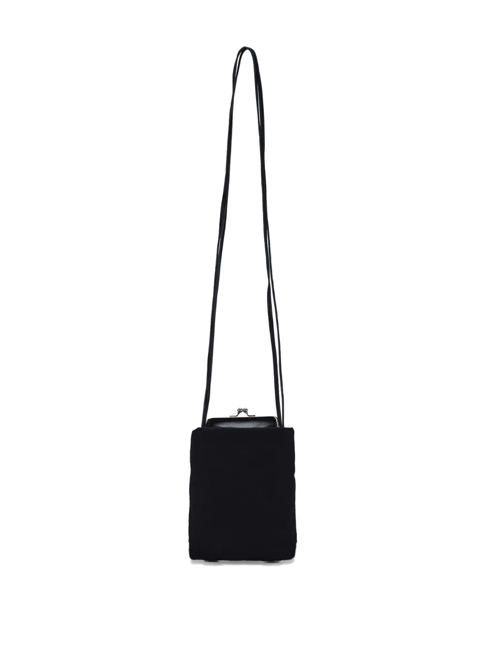 Y's Mini Frame-clasp Cross-body Bag In Black