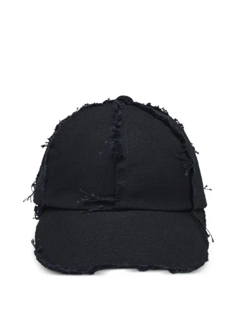 Y's frayed-edges zip-detail baseball cap