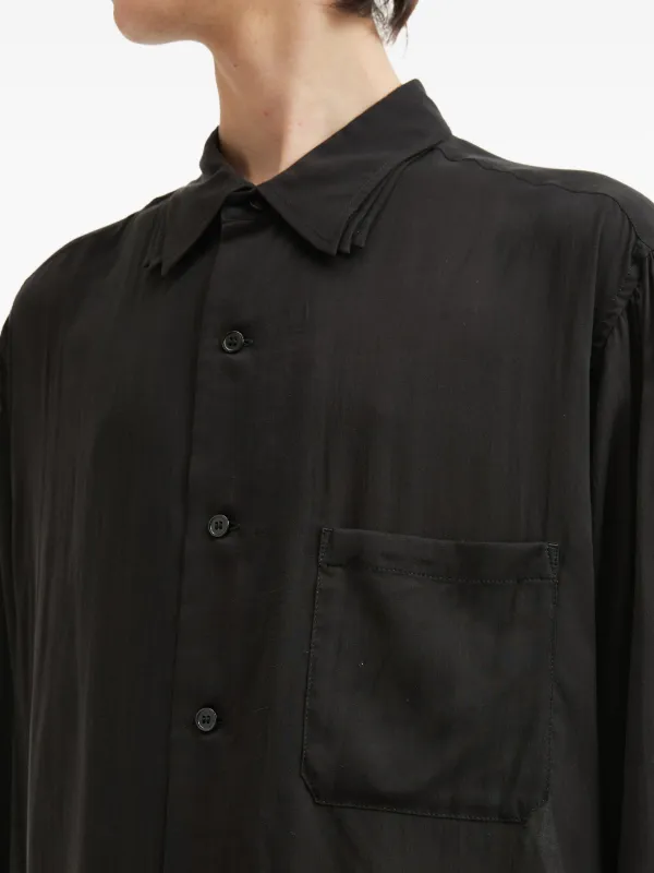Yohji Yamamoto ボタン シャツ | ブラック | FARFETCH JP
