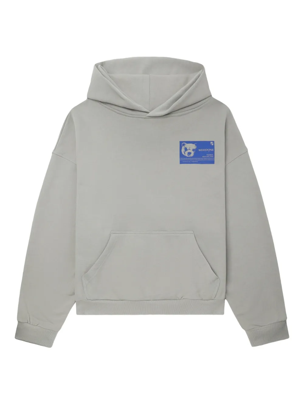 We11 Done Graphic-print Hoodie In Gray