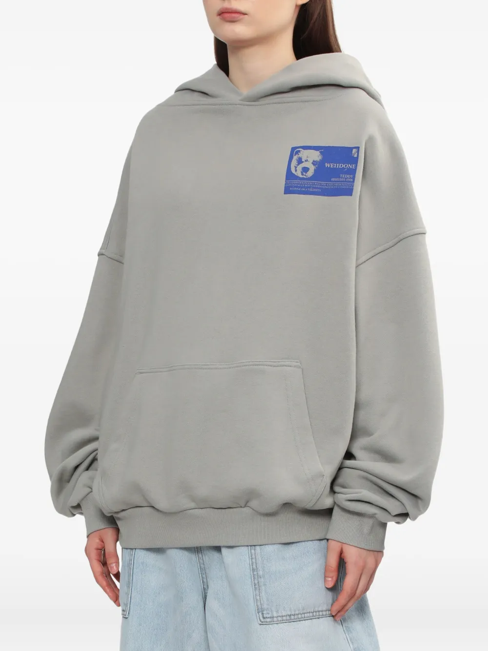 We11 Done Graphic-print Hoodie In Gray