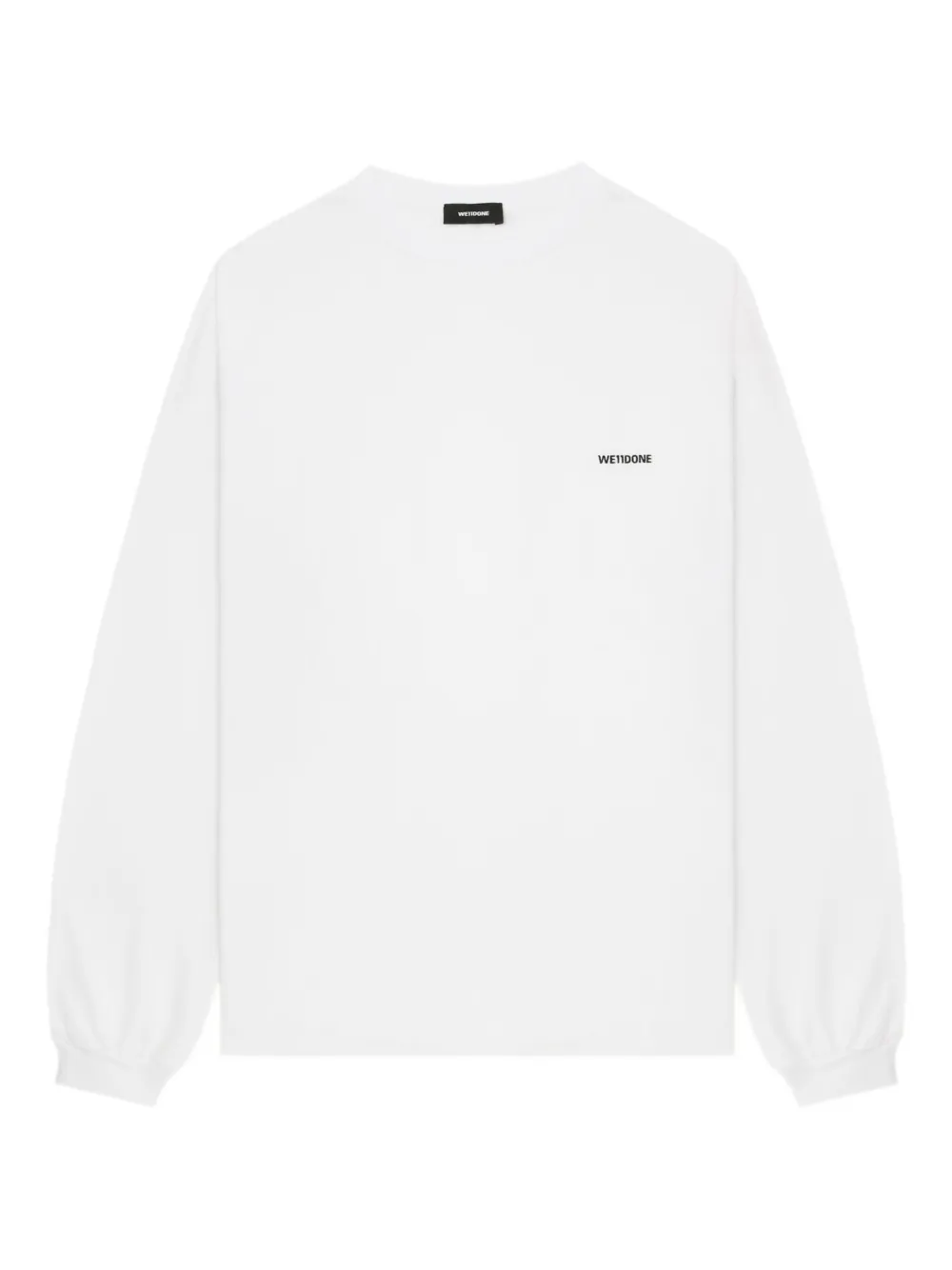 We11done embroidered long-sleeve T-shirt | White | Image 1