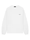 We11done embroidered long-sleeve T-shirt - White