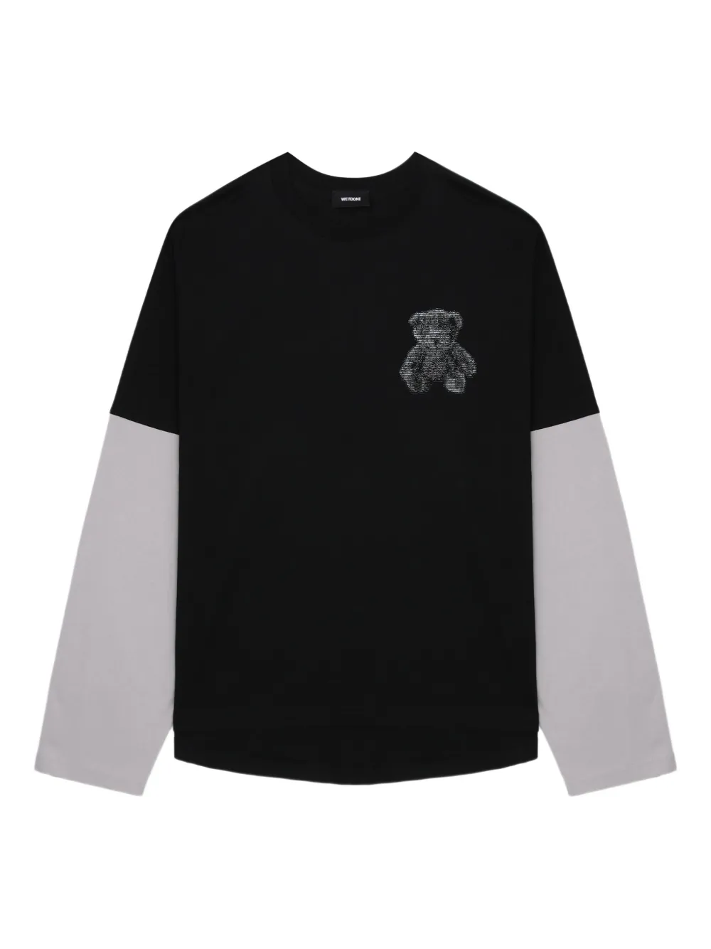 We11done bear-embellished long-sleeve Top | Black | FARFETCH