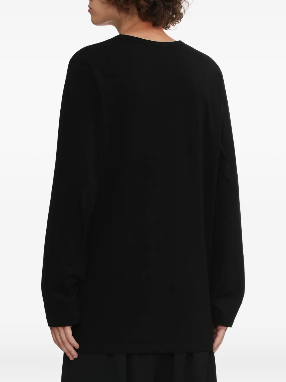 Yohji Yamamoto ボタン ロングtシャツ In Black