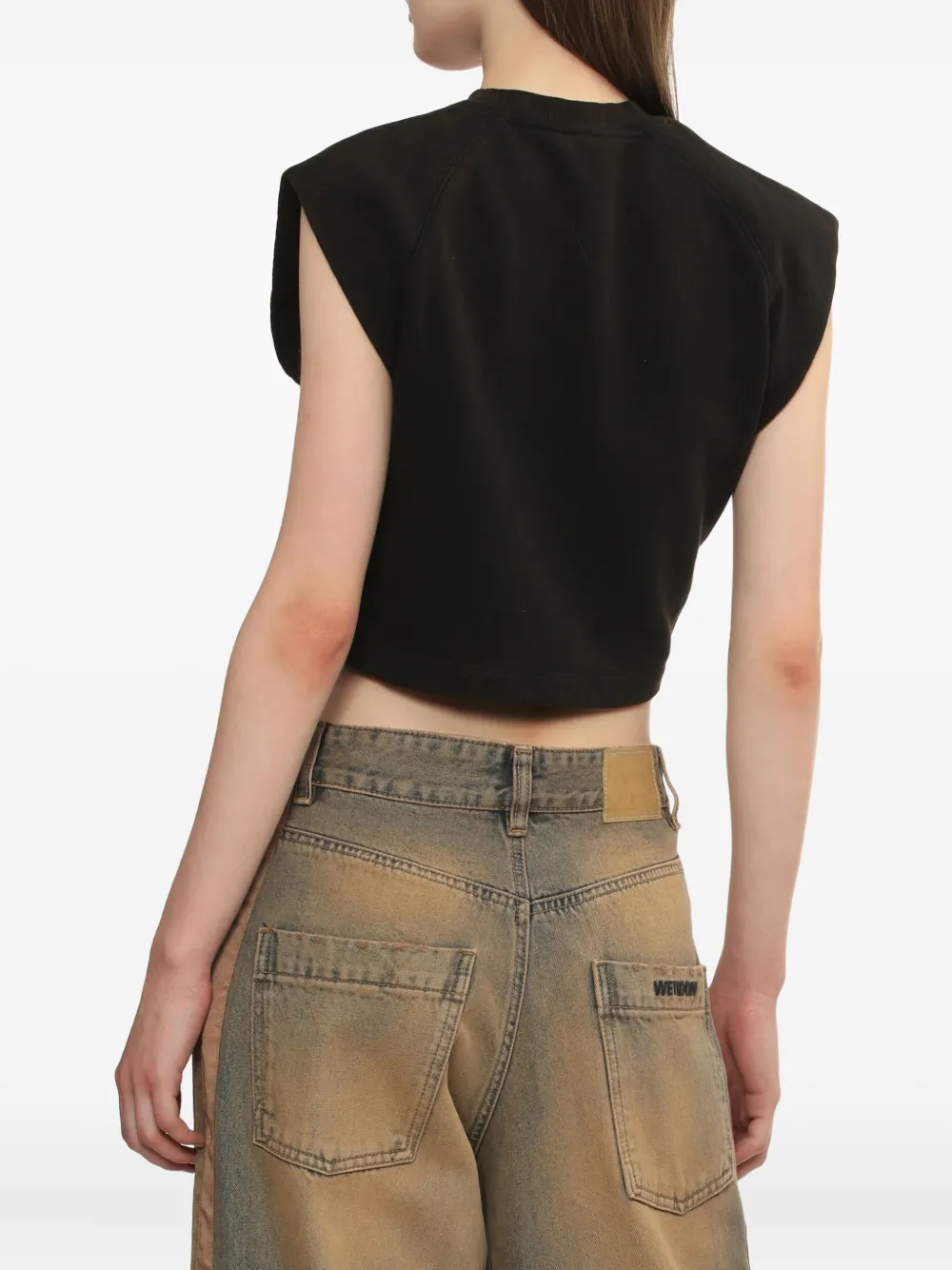 We11done Cropped top Zwart