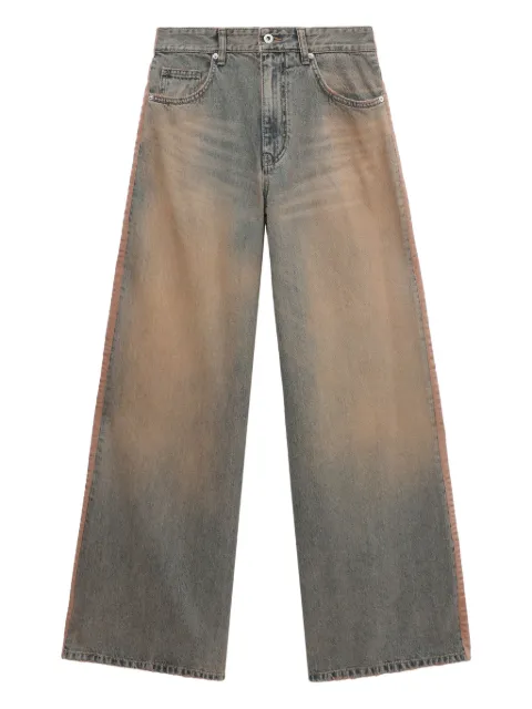 We11done faded panelled jeans