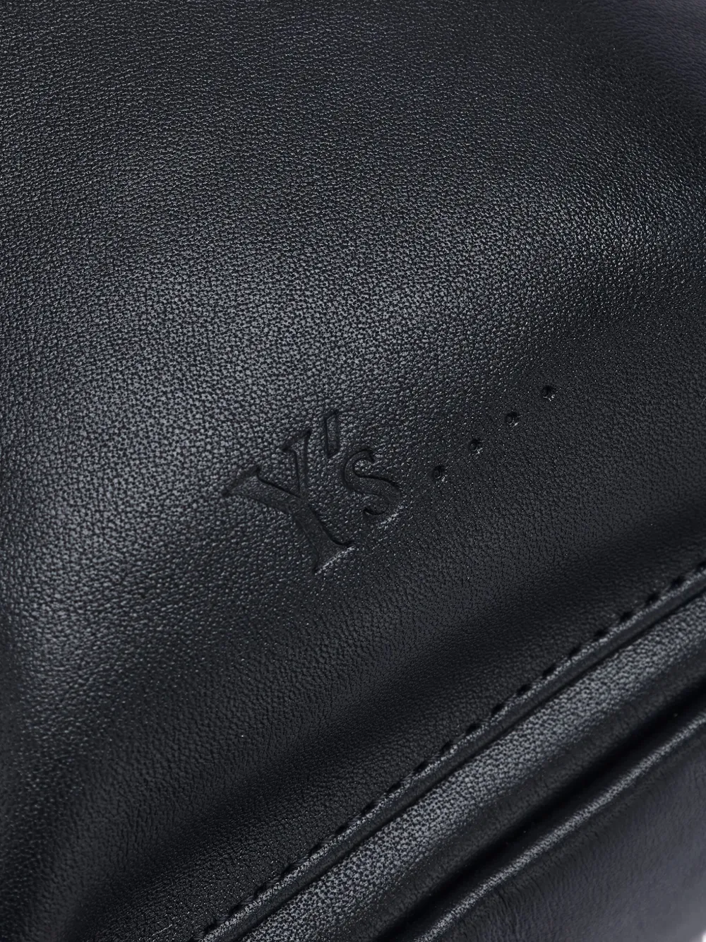 Y's Clasp-fastening Leather Mini Bag In Black