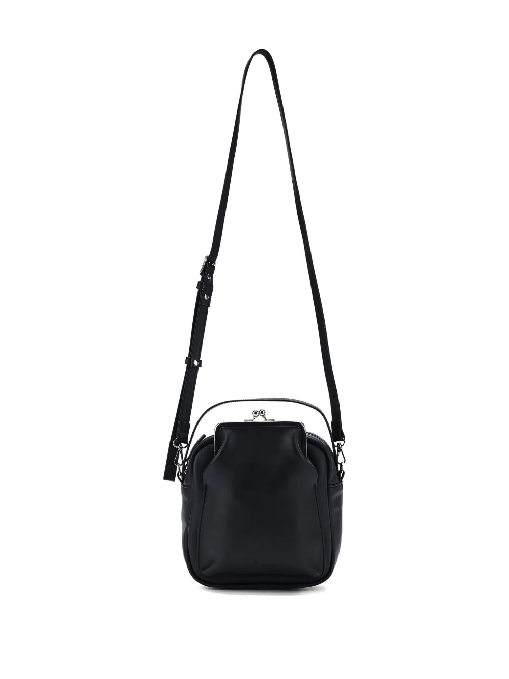 Y's Clasp-fastening Leather Mini Bag In Black