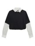 We11done layered cotton top - Blue