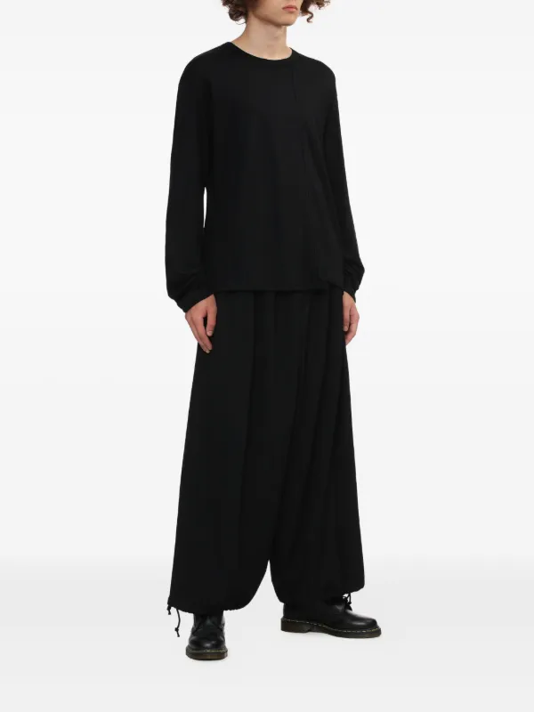 Yohji Yamamoto Camiseta Mangas Longas | Preto | FARFETCH BR