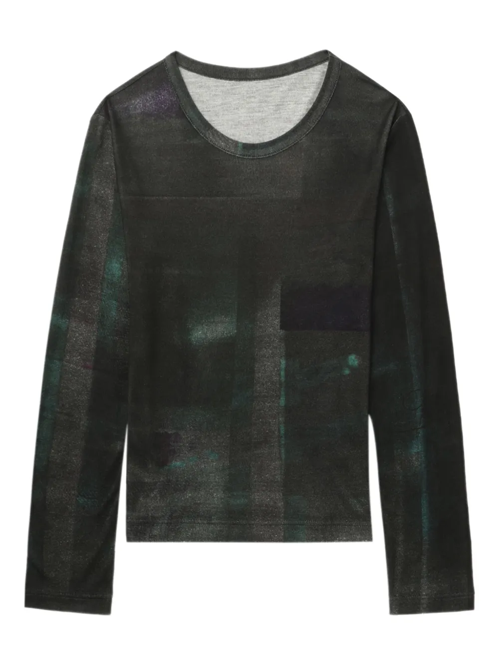 Y's printed long-sleeve T-shirt - グリーン Y's printed long-sleeve T-shirt - グリーン