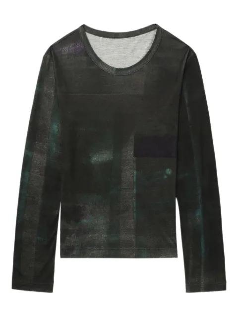 Y's printed long-sleeve T-shirt