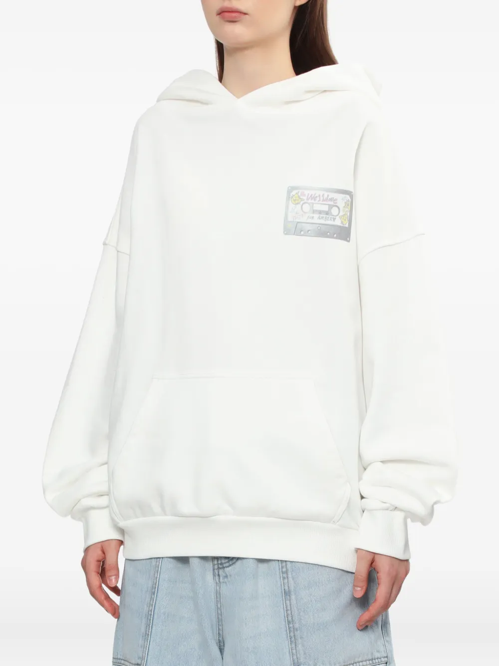We11 Done Graphic-print Hoodie In Gray