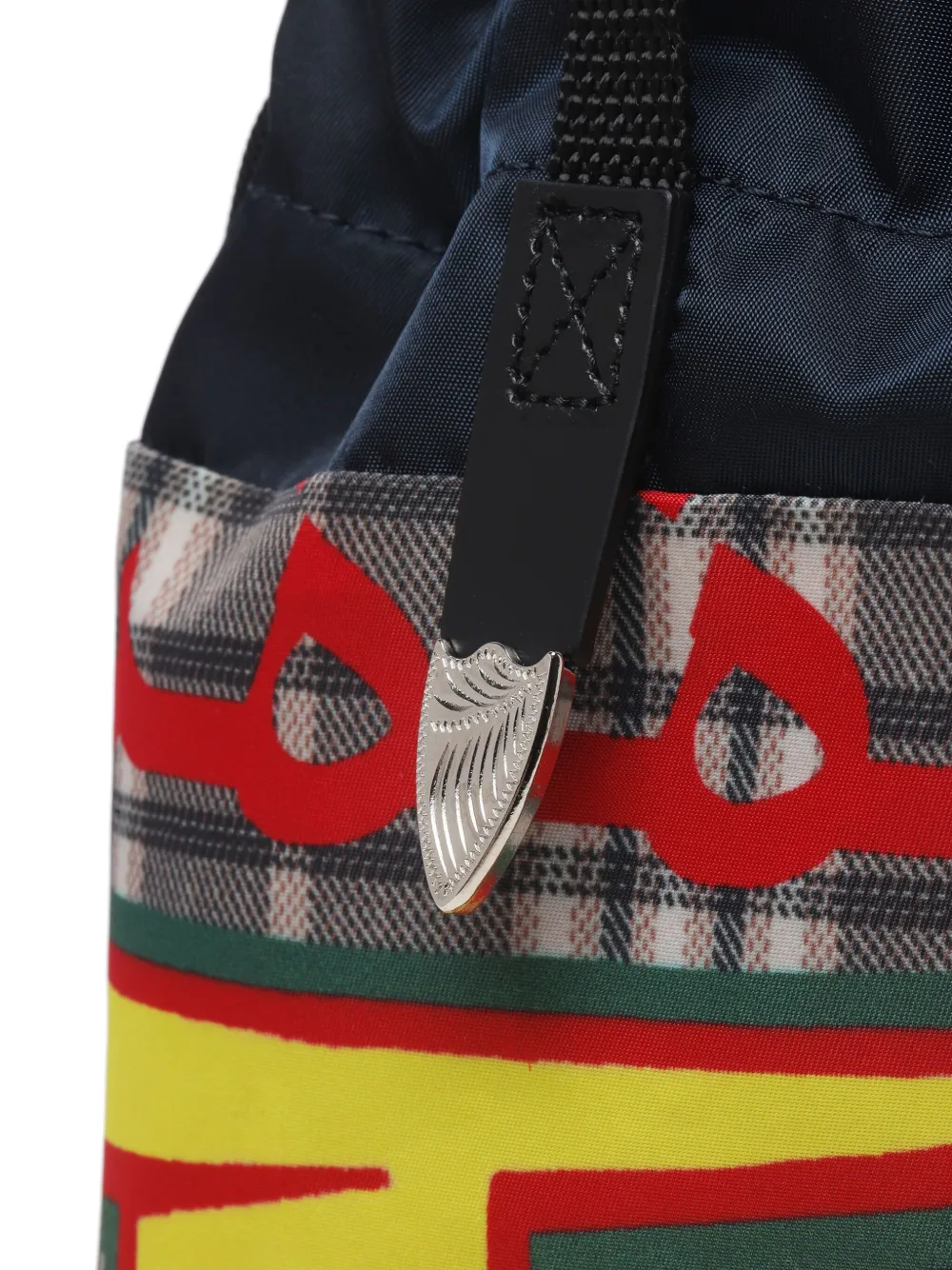 Toga Graphic-print Drawstring Tote Bag In Gray