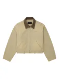 We11done cord-collar cotton jacket - Neutrals
