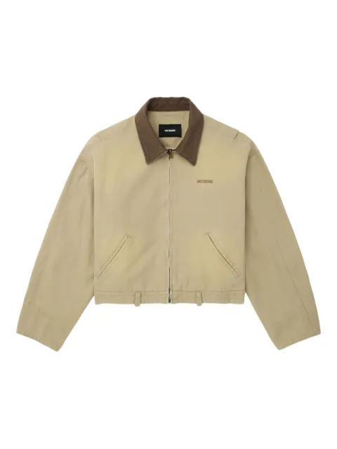 We11done cord-collar cotton jacket