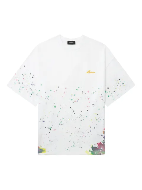 We11done paint-splatter cotton T-shirt