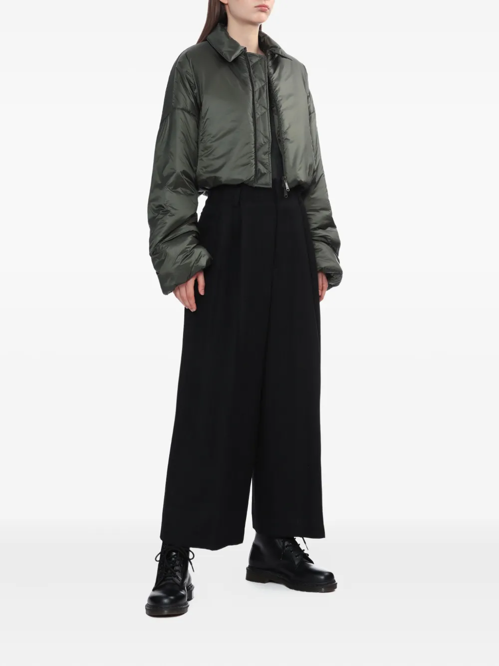 Y's Cropp Zip-front Jacket In Gray
