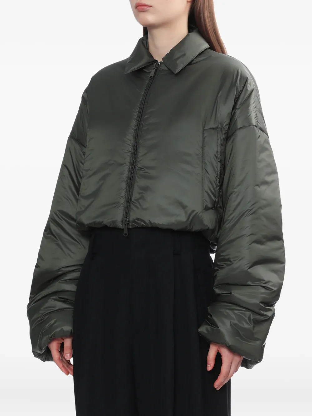Y's Cropp Zip-front Jacket In Gray
