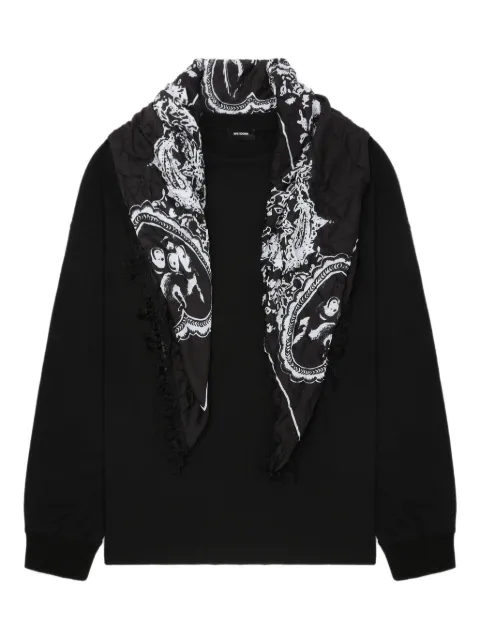 We11done print-panel cotton sweatshirt