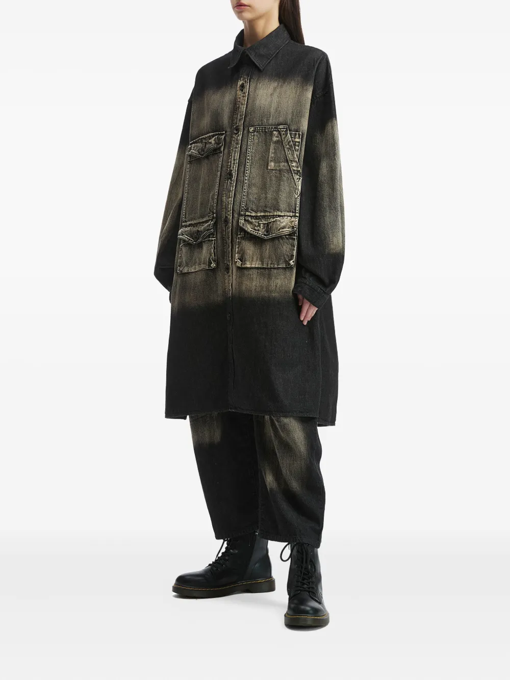 Y's button-up shirt - Zwart