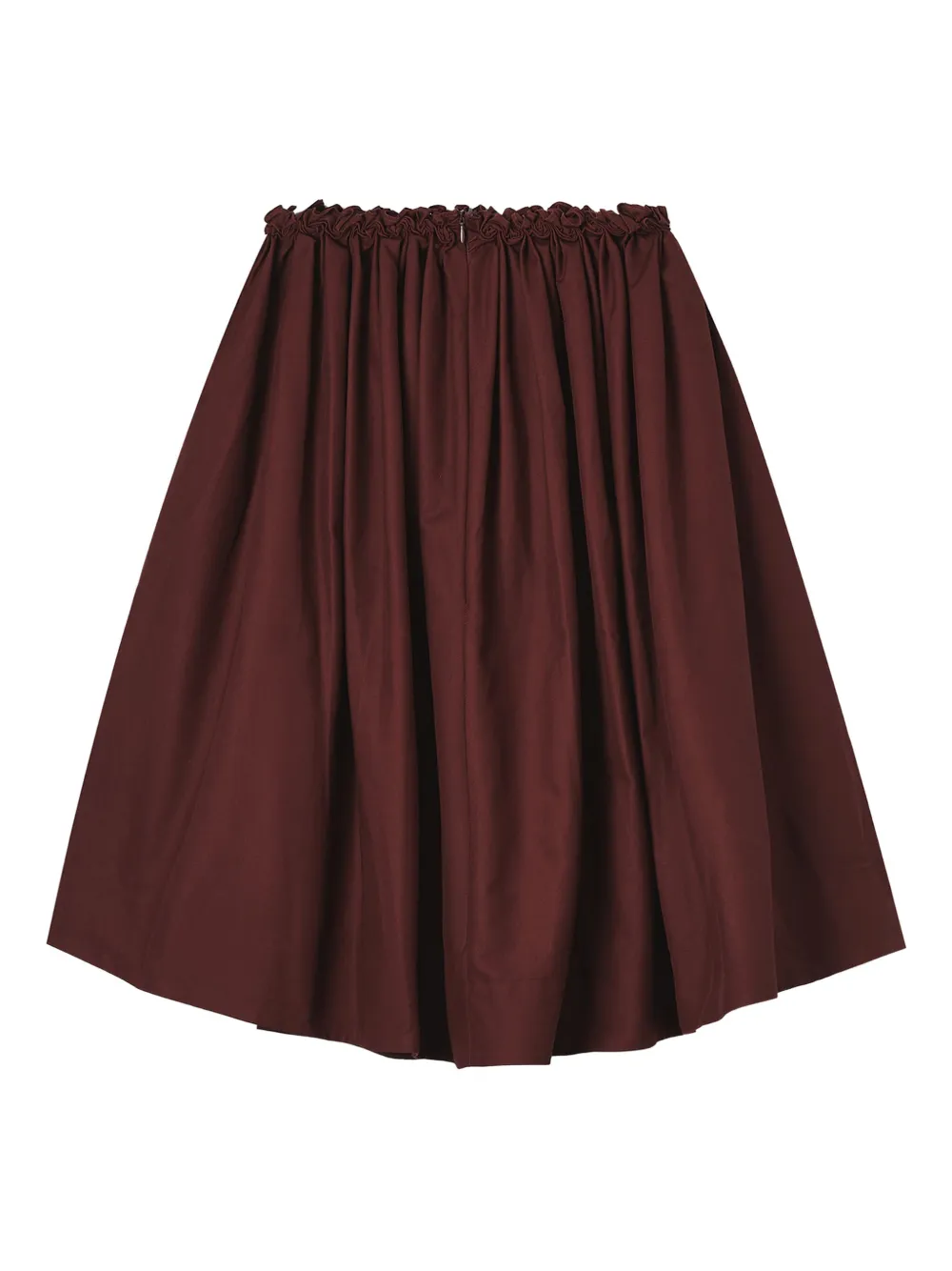 SHUSHU/TONG elastic-waistband gathered A-line skirt - Bruin