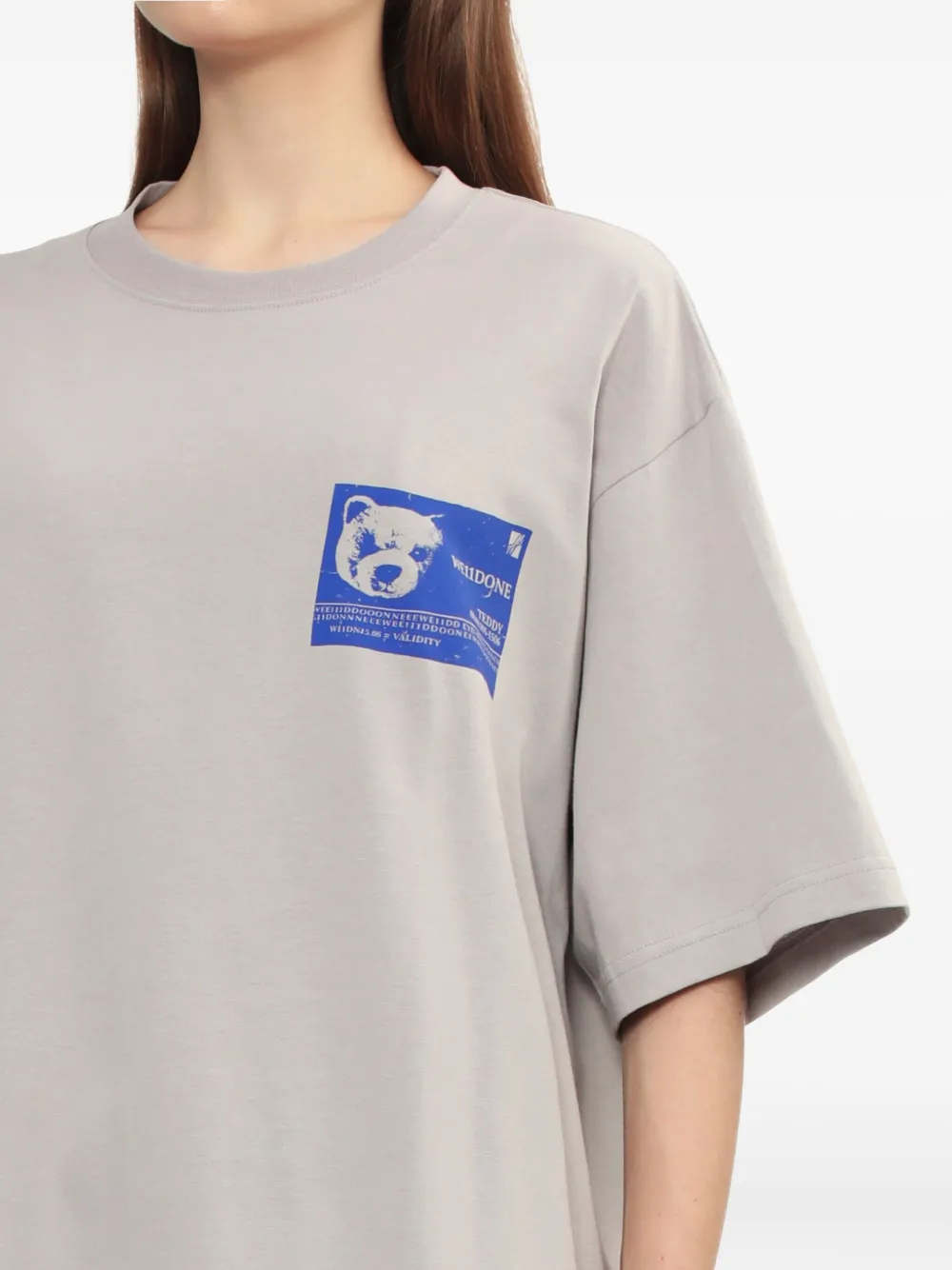 We11 Done Graphic-print Cotton T-shirt In Gray