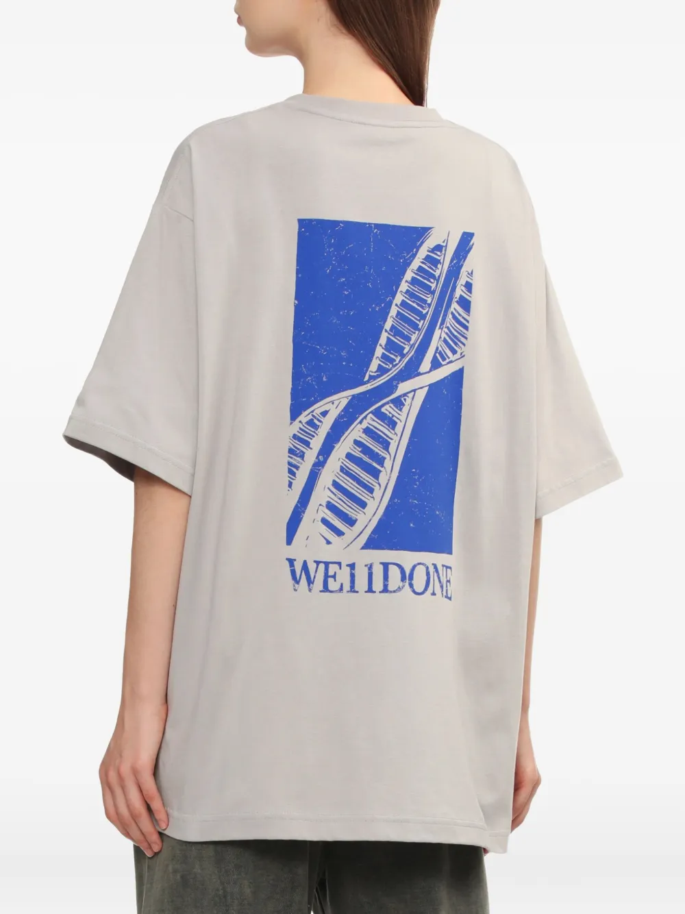We11 Done Graphic-print Cotton T-shirt In Gray