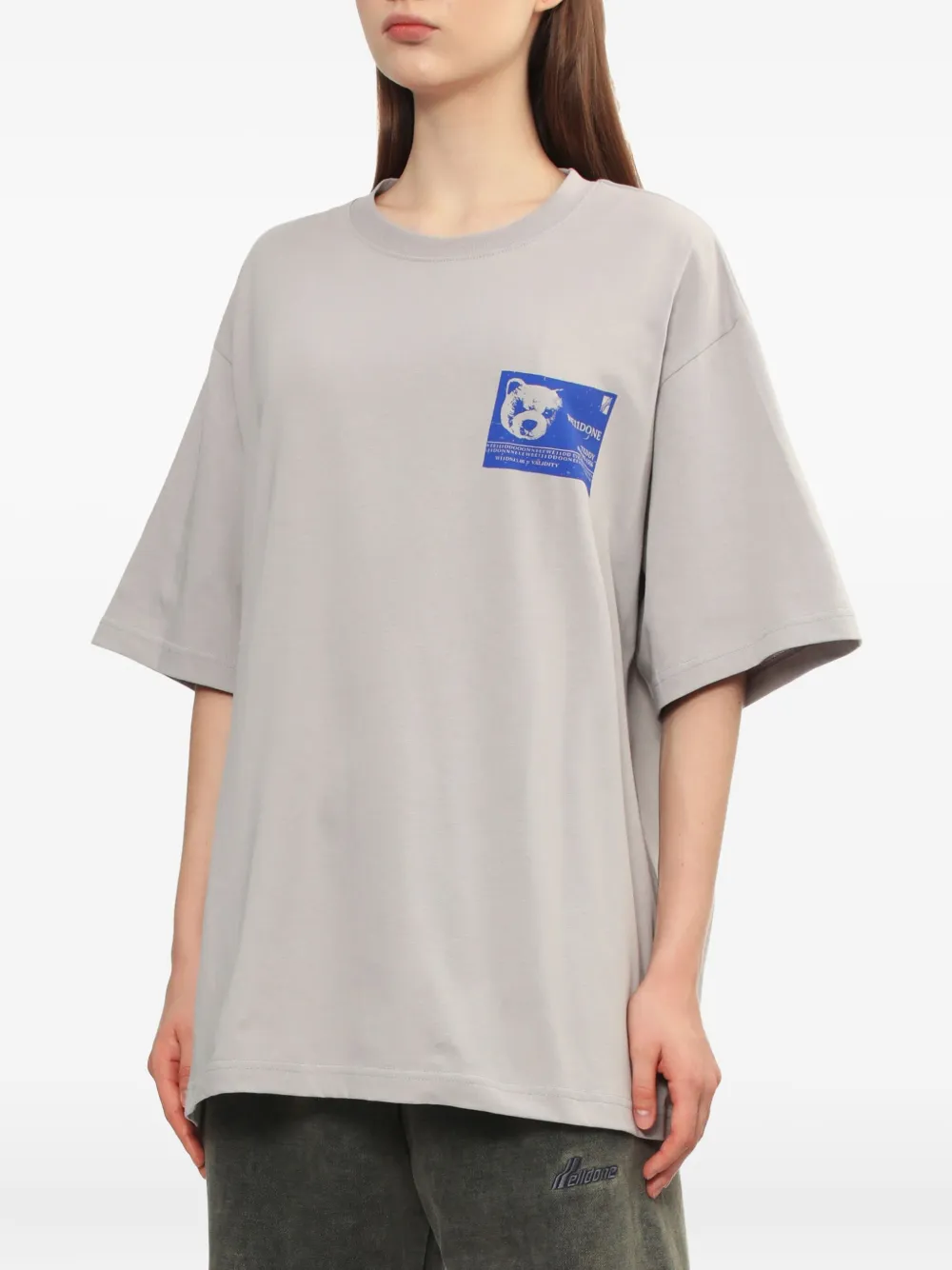We11 Done Graphic-print Cotton T-shirt In Gray