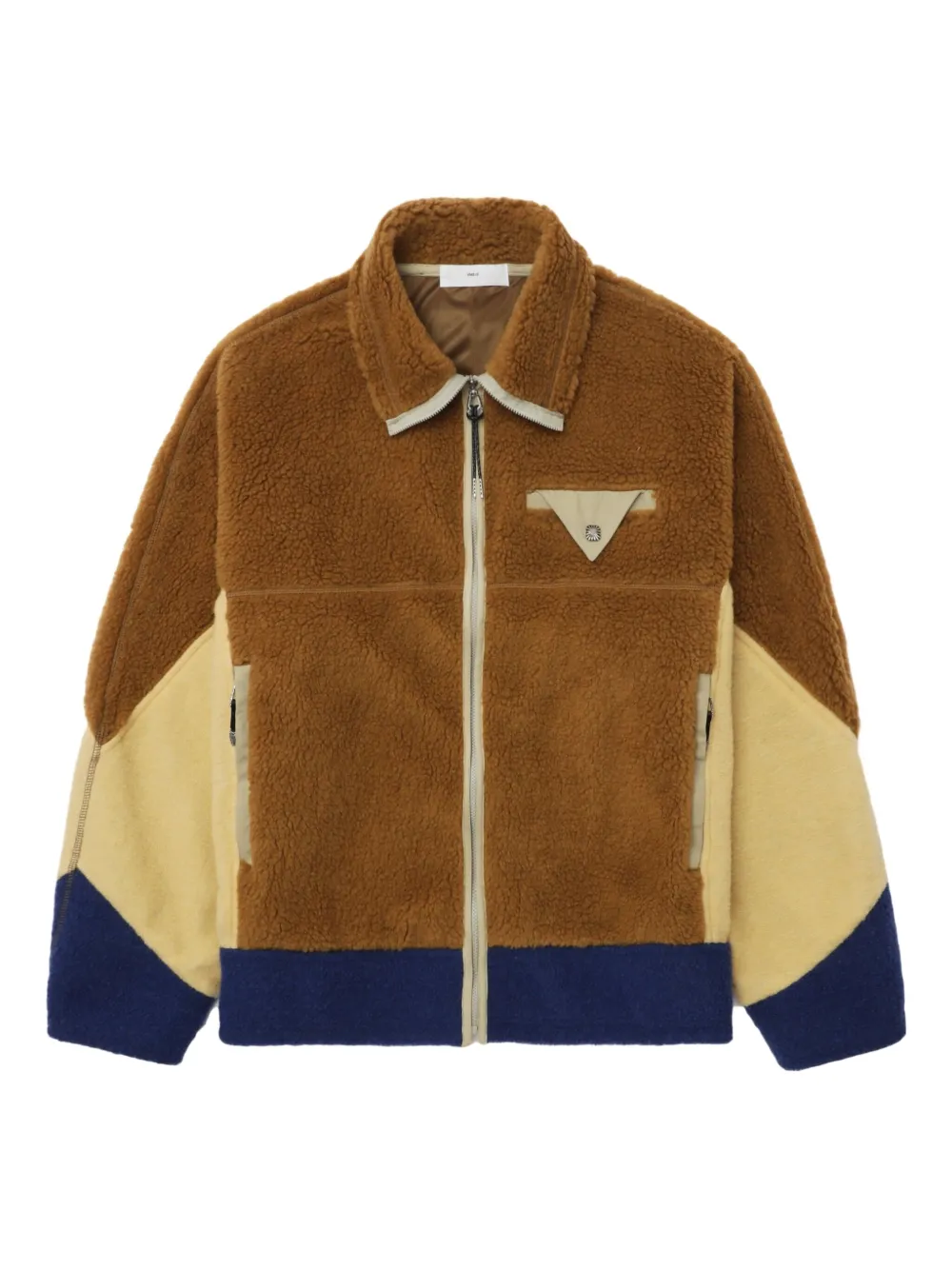 Toga fleece-panelled jacket - ブラウン Toga fleece-panelled jacket - ブラウン