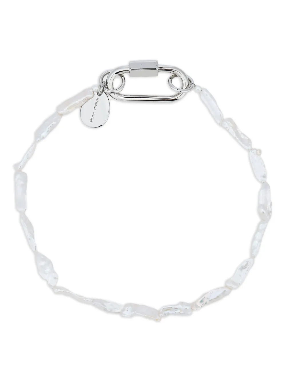Simone Rocha baroque-pearl clasp necklace | Silver | Image 1
