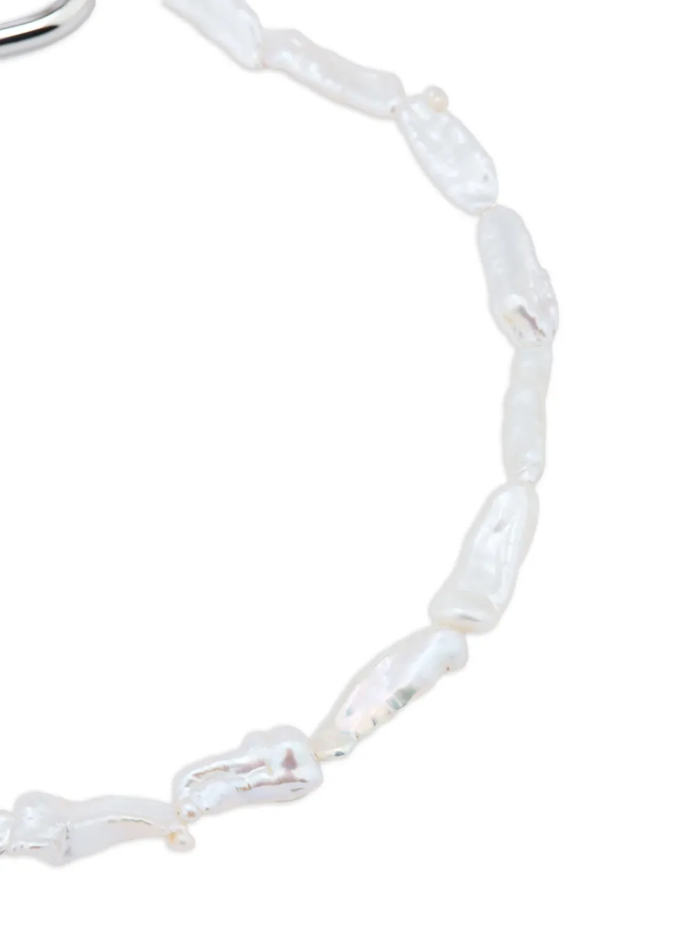 Simone Rocha baroque-pearl clasp necklace - Zilver