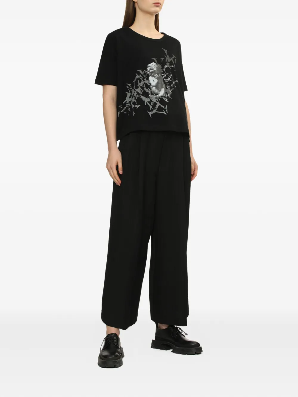 Y's cherub -print cotton T-shirt | T-Shirts & Jersey Shirts | Image 2
